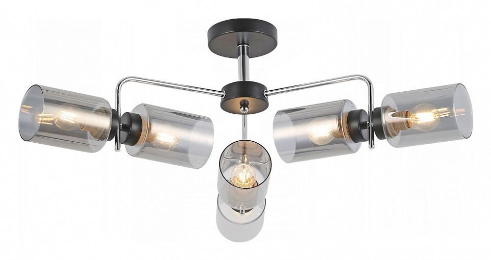 Люстра на штанге ILLUMICO  IL8249-6COU-79 BK CR