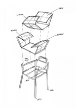 Кресло металлическое c подушками Scab Design Brezza, оливковый, светло-зеленый