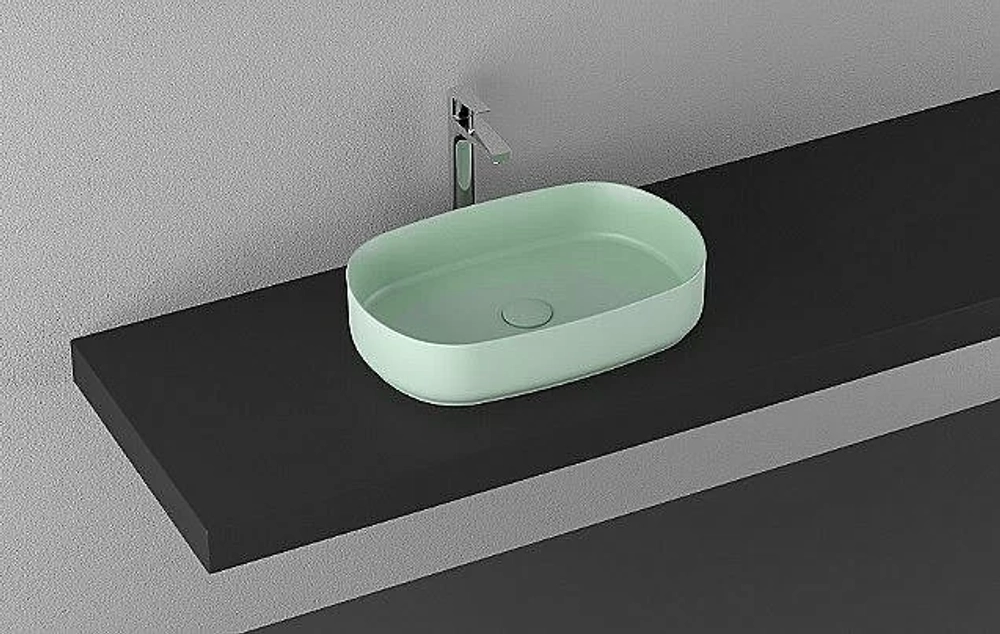 Раковина ISVEA Infinity 55 10NF65055SV-2T мятно-зеленый матовый