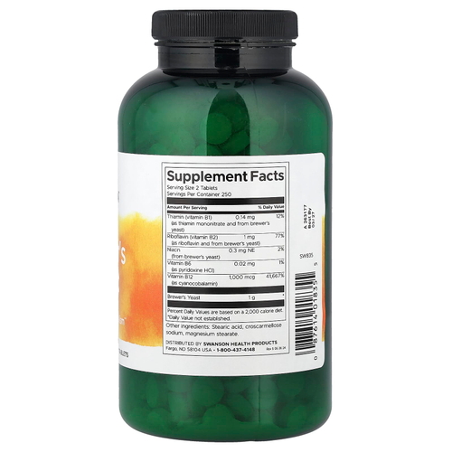 Swanson, пивные дрожжи, 500 таблеток