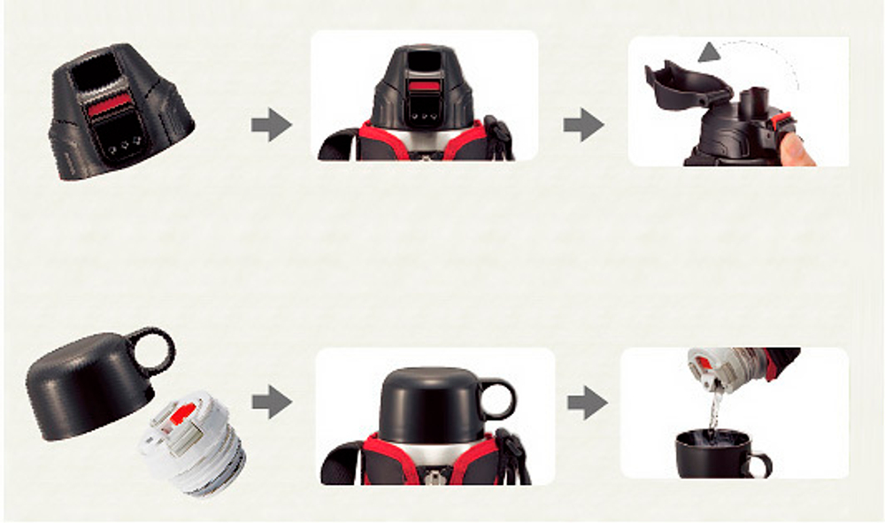 Термос Tiger MMN-W (1 литр), розовый