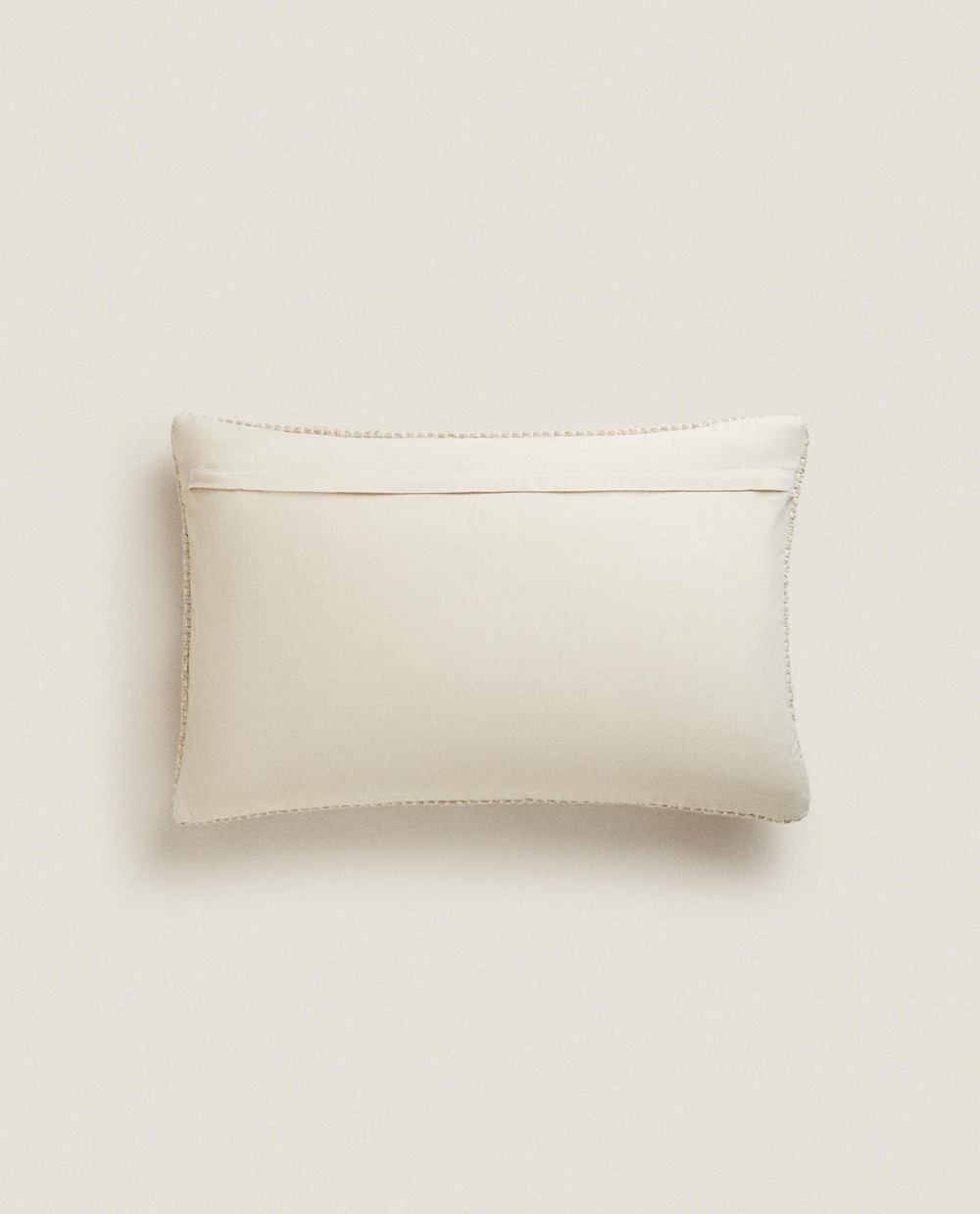 Zara Home наволочка декоративная из хлопка, светло-бежевый