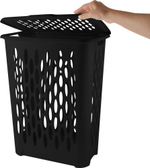 Корзина для белья 37л с откидной крышкой "Keeplex Black", 42,2*29*51,5см