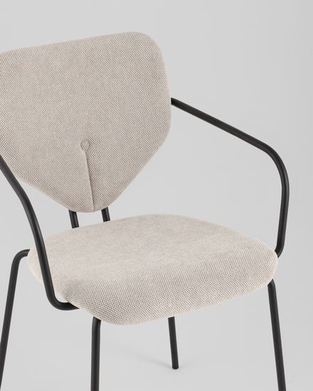 Стул обеденный Masey с подлокотниками бежевый