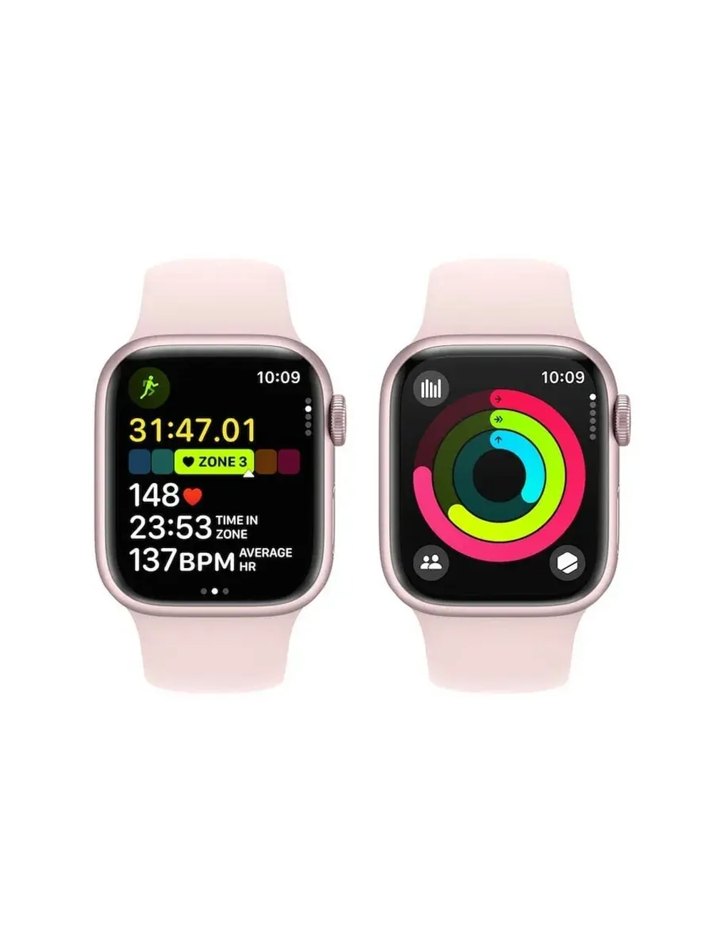Apple Watch Series 9 45мм Pink/Light Pink Sport Band