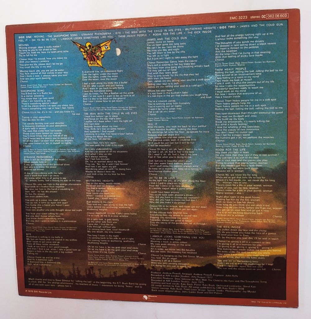 Kate Bush The Kick Inside UK 1978 EMI Rec