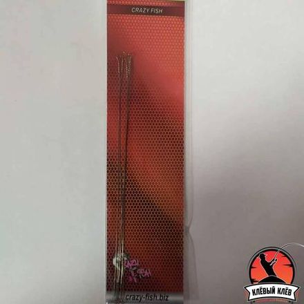 Поводок Струна Crazy Fish 0.40 мм 25 см 5 шт