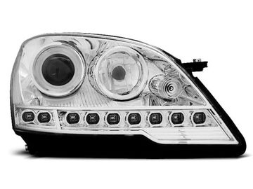 Передние фары chrome daylight для Mercedes ML W164