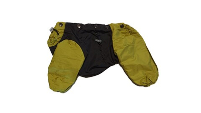 Комбинезон,  утепленный байкой 19 мальчик (обхват груди 34 - 39) черный - темно салатовый