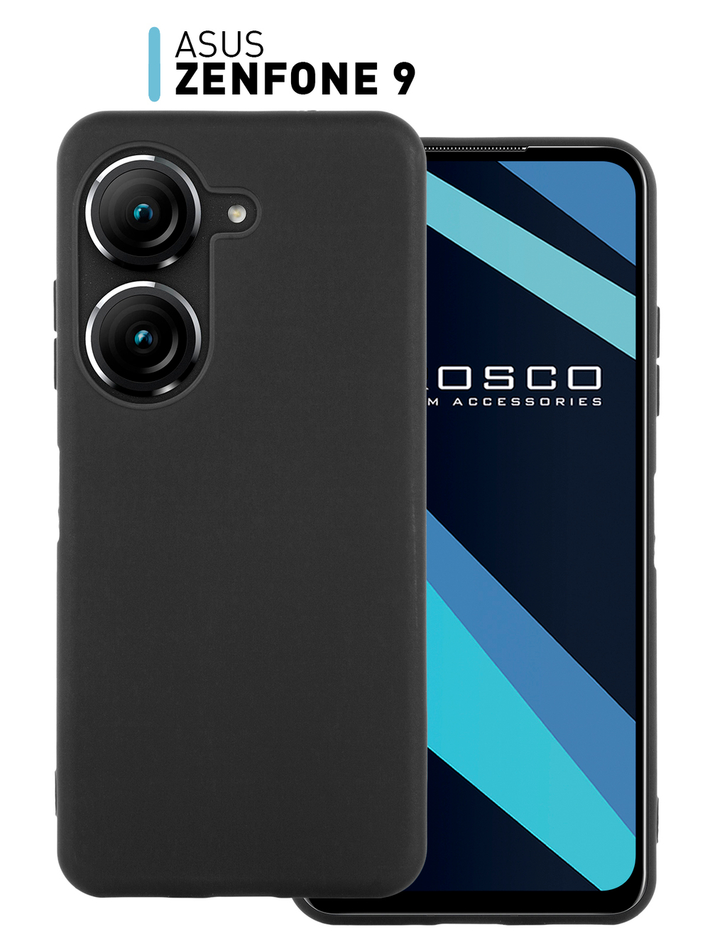 Чехол ROSCO для ASUS ZenFone 9 (арт. AS-ZF9-COLOURFUL-BLACK )