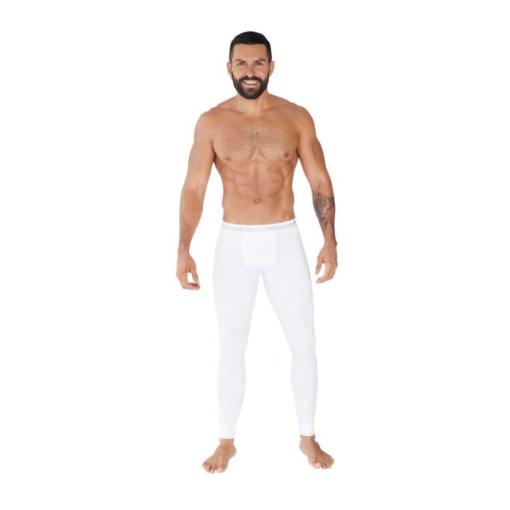 Мужские легинсы белые Clever VISUAL LONG JOHNS 037301