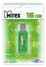 Флешка 16GB Mirex Elf Зеленый