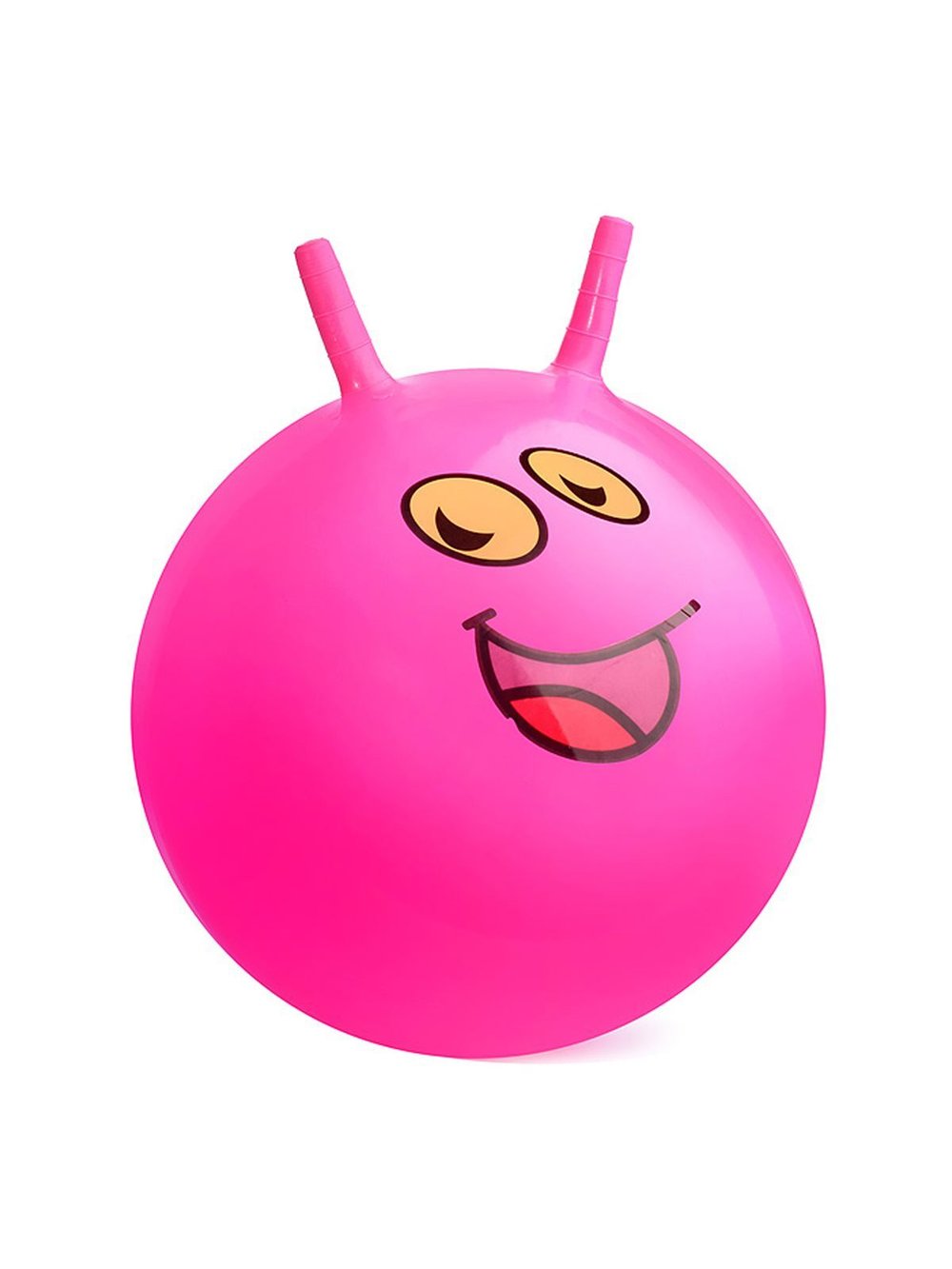 Мяч с рожками Забавная рожица 65 см (розовый цвет)