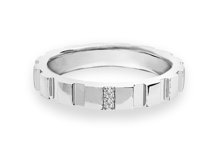 Обручальное кольцо с 2 бриллиантами