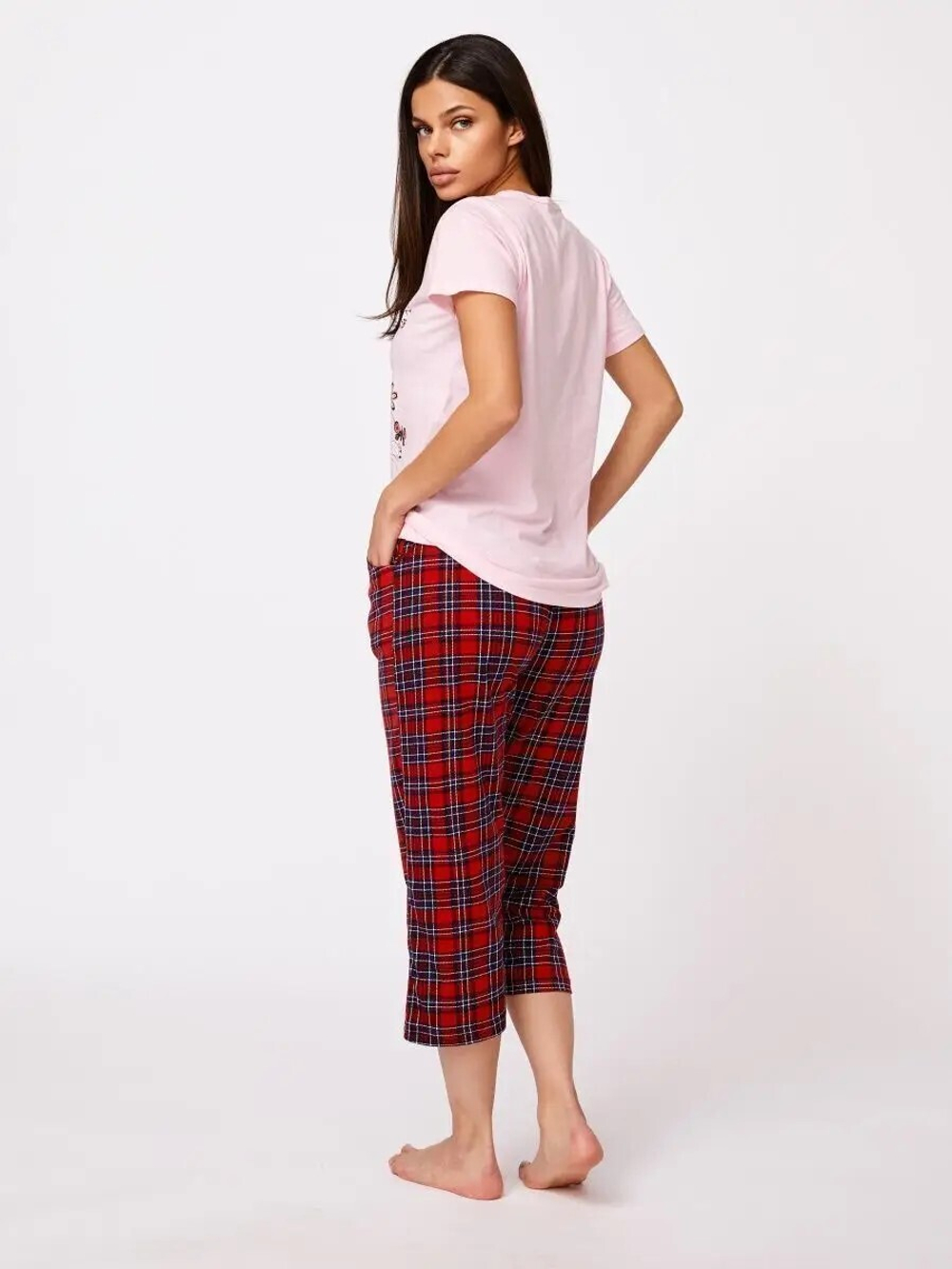 Пижама женская бриджи+футболка (норма) КЖ0036
