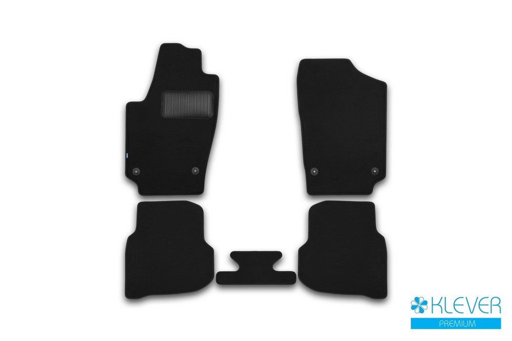 Коврики в салон Klever Premium VOLKSWAGEN Polo Sedan, 2009-2015, 2014-2020, седан, 5 шт. (текстиль) Klever.KVR03513022110KH