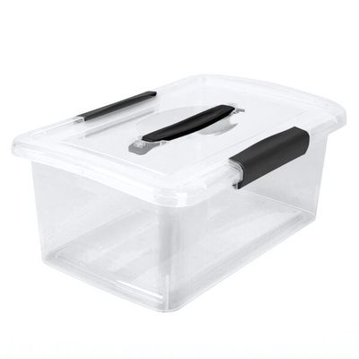 Ящик для хранения Keeplex Vision с защелками и ручкой 7л 35х23,5х14,8см прозрачный кристалл