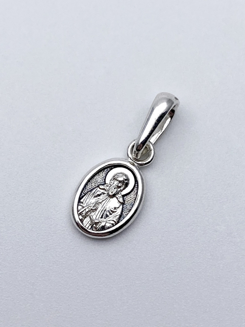 Образок из серебра/Чернение/С подвижным ухом/Сергий Радонежский