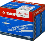 ЗУБР 4.0 x 18 мм, Al5052, 500 шт, алюминиевые заклепки (31305-40-18)