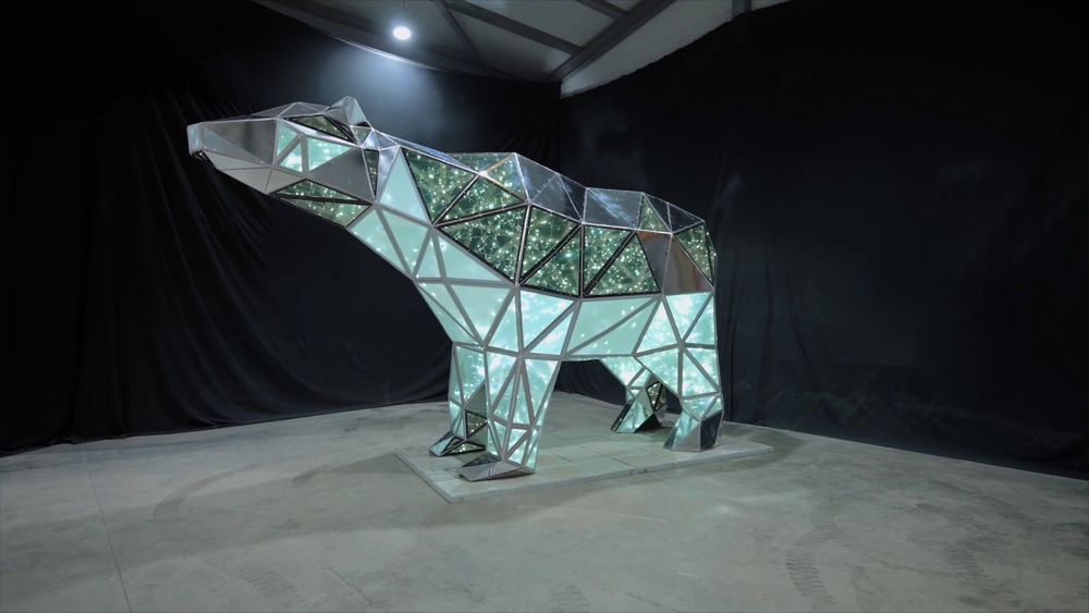 Полигональный светодиодный "Медведь"