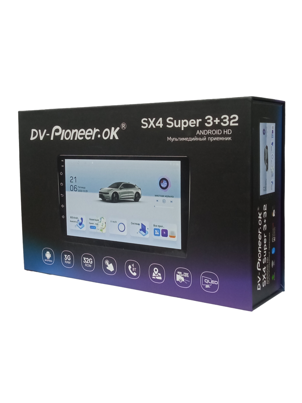 Автомагнитола 2DIN QLED9" Android 3+32GB DV-Pioneer.Ok SX4Super