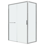 Душевое ограждение Grossman Style 100.K33.05.110.10.00-200.K33.05.100.10.00 (110х100х195) раздвижная,хром,стекло прозрачное,2 места