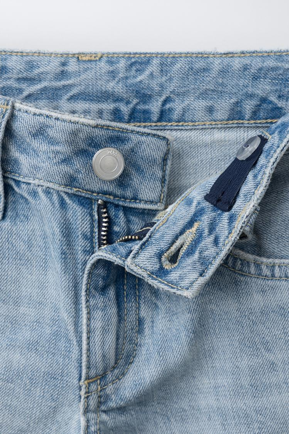 ZARA ДЖИНСЫ STRAIGHT, ГОЛУБОЙ