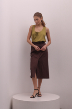 Юбка их хлопка длина миди