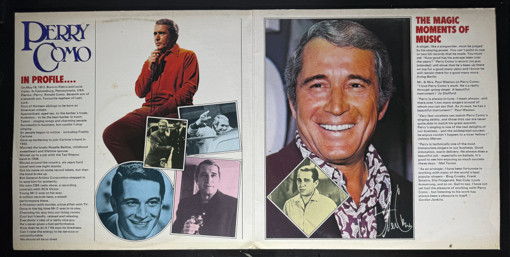 Perry Como ‎– 40 Greatest 2LP (Англия 1975г.)