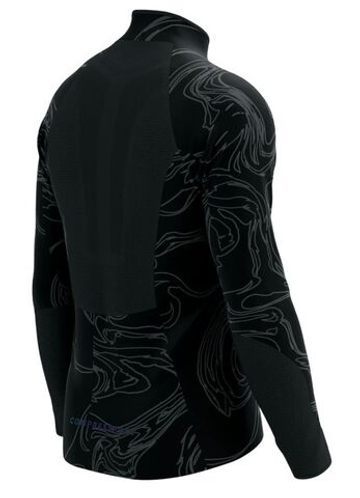Мужская теннисная куртка Compressport Hurricane Windproof - black/aurora