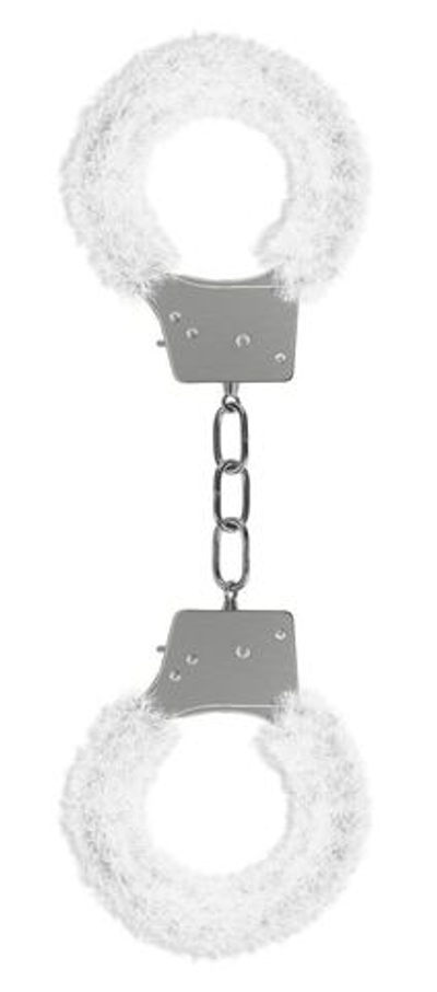 Пушистые белые наручники OUCH! White
