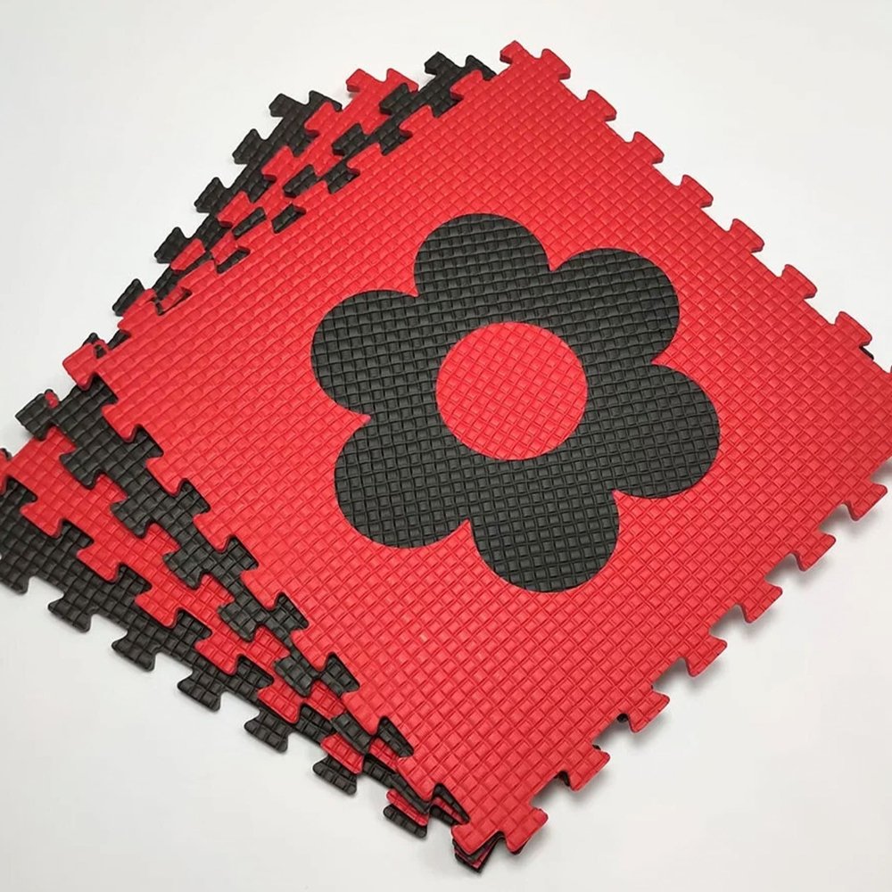 Мягкий пол "Цветочки" 500x500x10 мм 45 шор