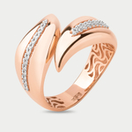 Кольцо для женщин из розового золота 585 пробы с фианитами (арт. 902271-1102)