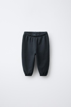 ZARA БРЮКИ-ДЖОГГЕРЫ С ЭТИКЕТКОЙ «ПИНГВИН», СИНИЙ