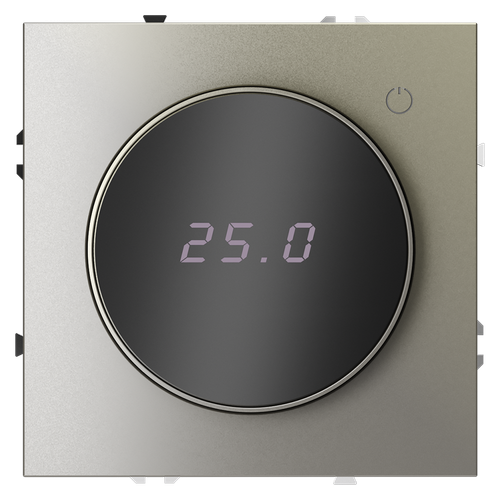 Терморегулятор электронный VOLTUM S70 с индикацией и датчиком, для теплого пола, (шелк)