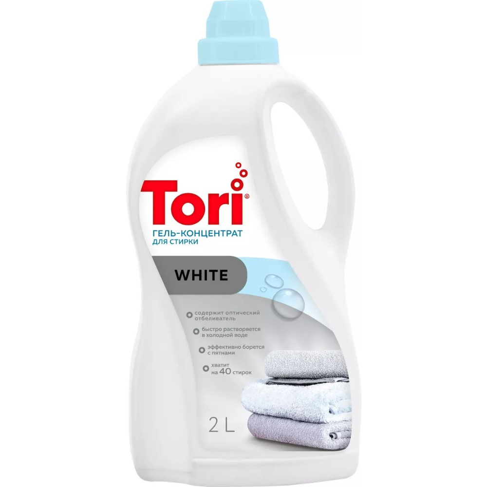 Гель-концентрат для стирки TORI White 2 л