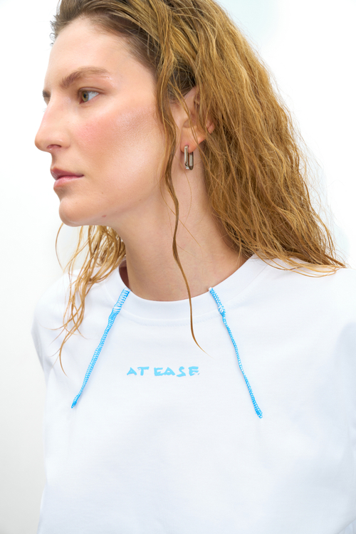 Белая футболка OVERSIZED с вытачками