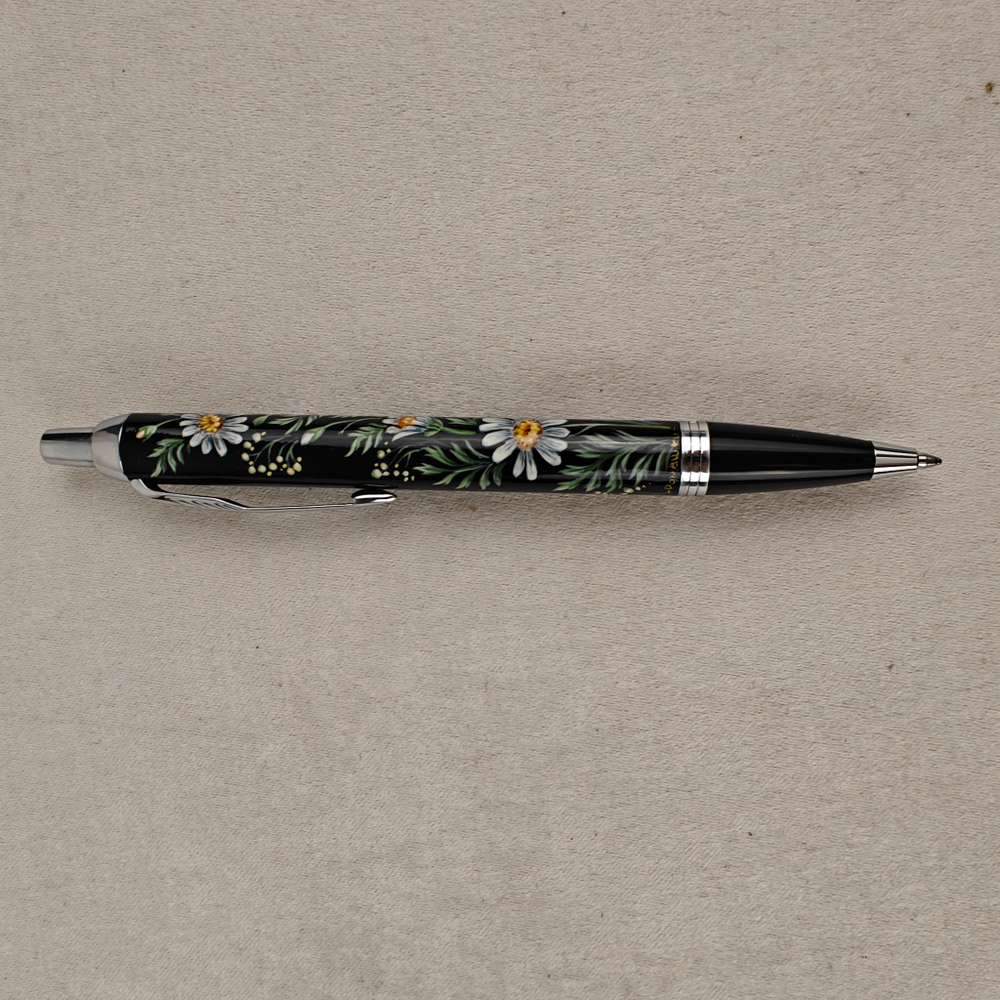 Ручка шариковая "Ромашки" с ручной росписью