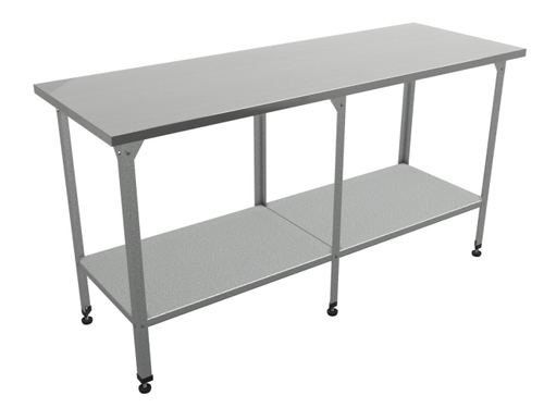 Стол производственный "Бизнес" СПЛП , сплошная полка,2000х400х860 мм, без борта