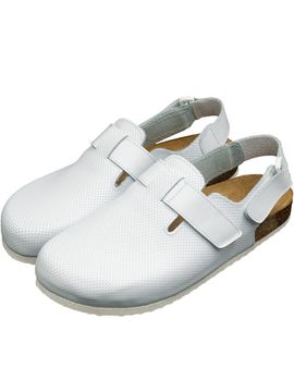 13 | "Maka's" Женские сабо (белый перфорация)