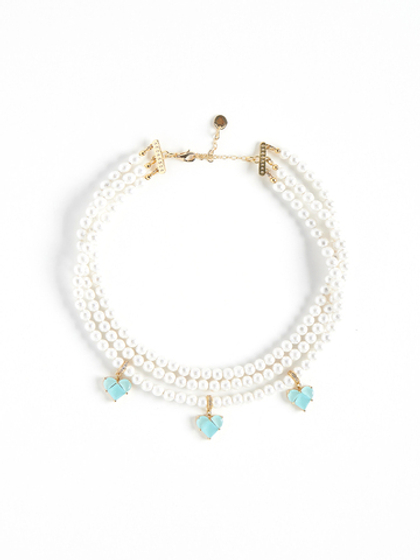 Колье "Delicacy blue soul" Gold