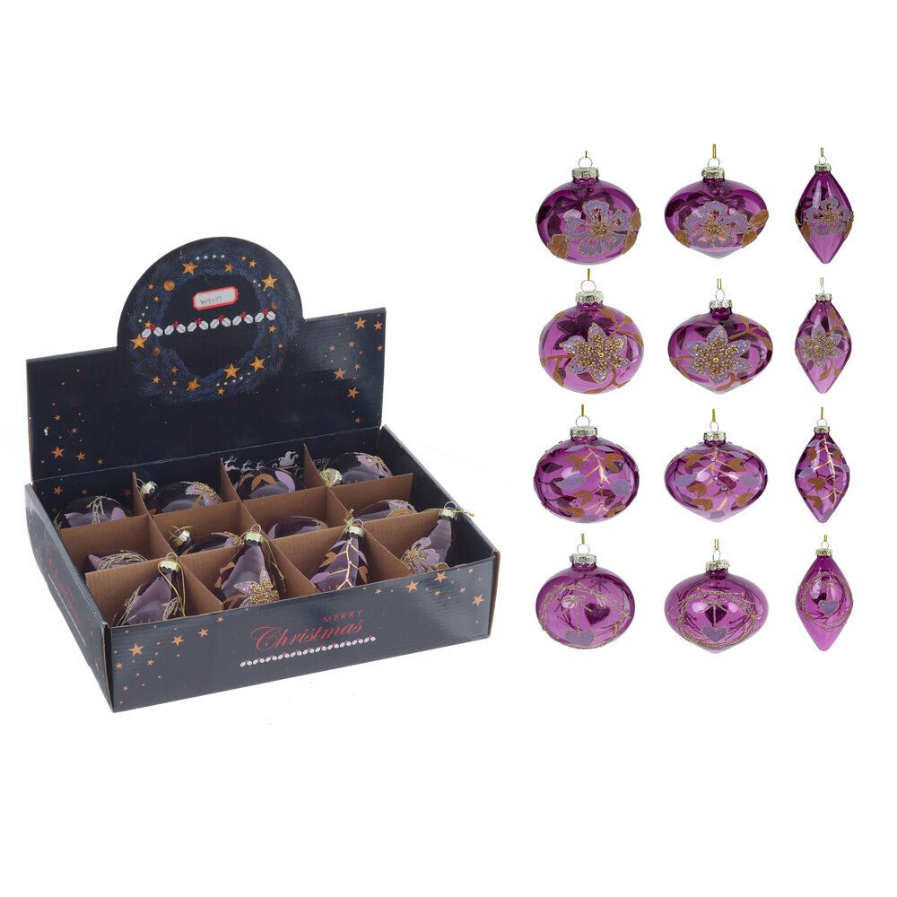 GAEM Набор из 12шт Украшение новогоднее "Шар", D8 см, L34 W25 H9 см