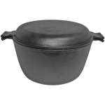 Кастрюля чугунная 4,5л с крышкой-сковородкой, 24 см
