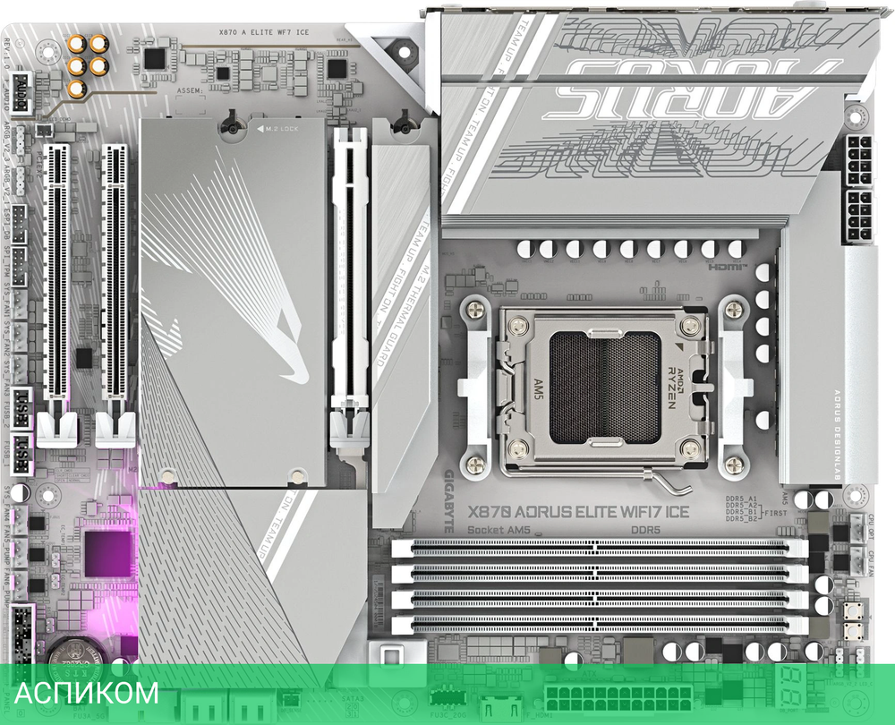 Материнская плата Gigabyte X870E Aorus Elite WIFI7 Ice rev. 1.2