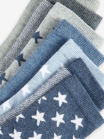 Носки хлопковые для мальчика Next 259-751, 7 шт., Синий, Серый