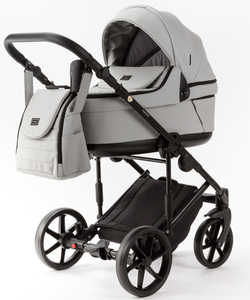 Детская коляска Adamex Locco Light Deluxe 2 в 1 LL-SA03 (СВ.СЕРАЯ КОЖА)