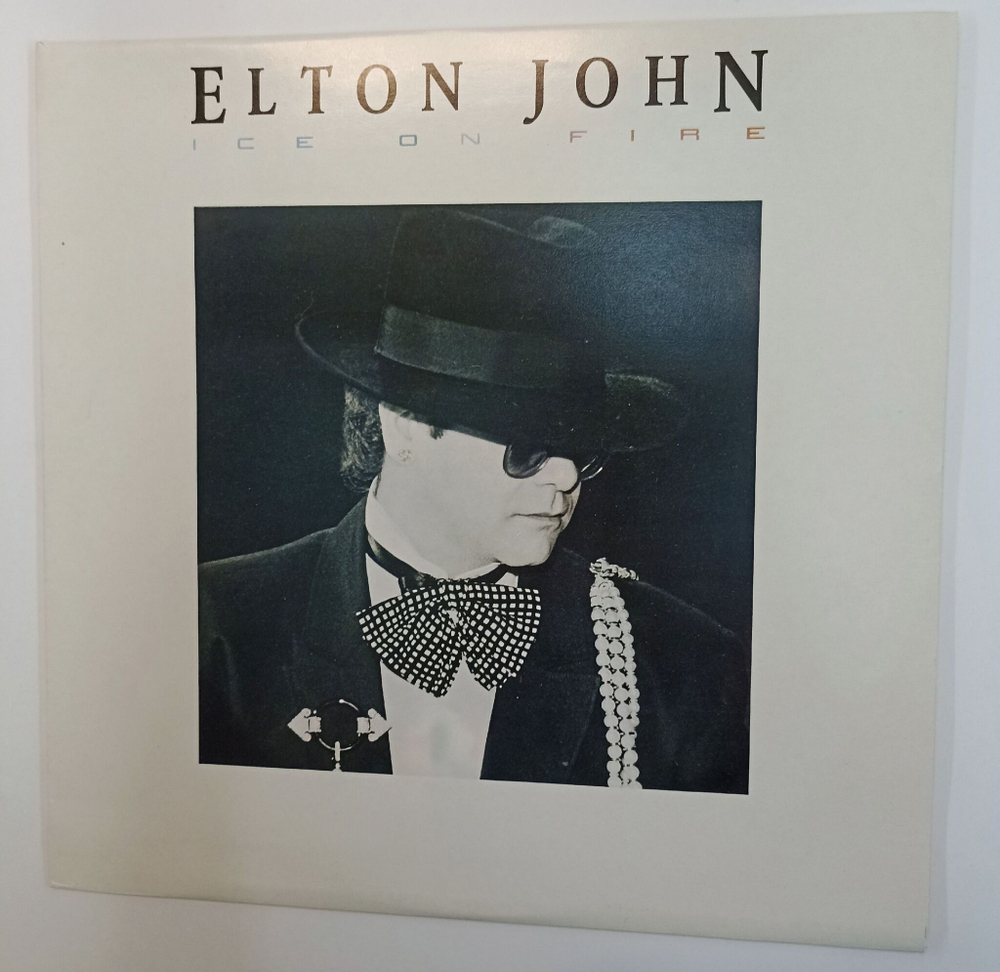 Винтажная виниловая пластинка LP Elton John Ice On Fire (Югославия 1986)