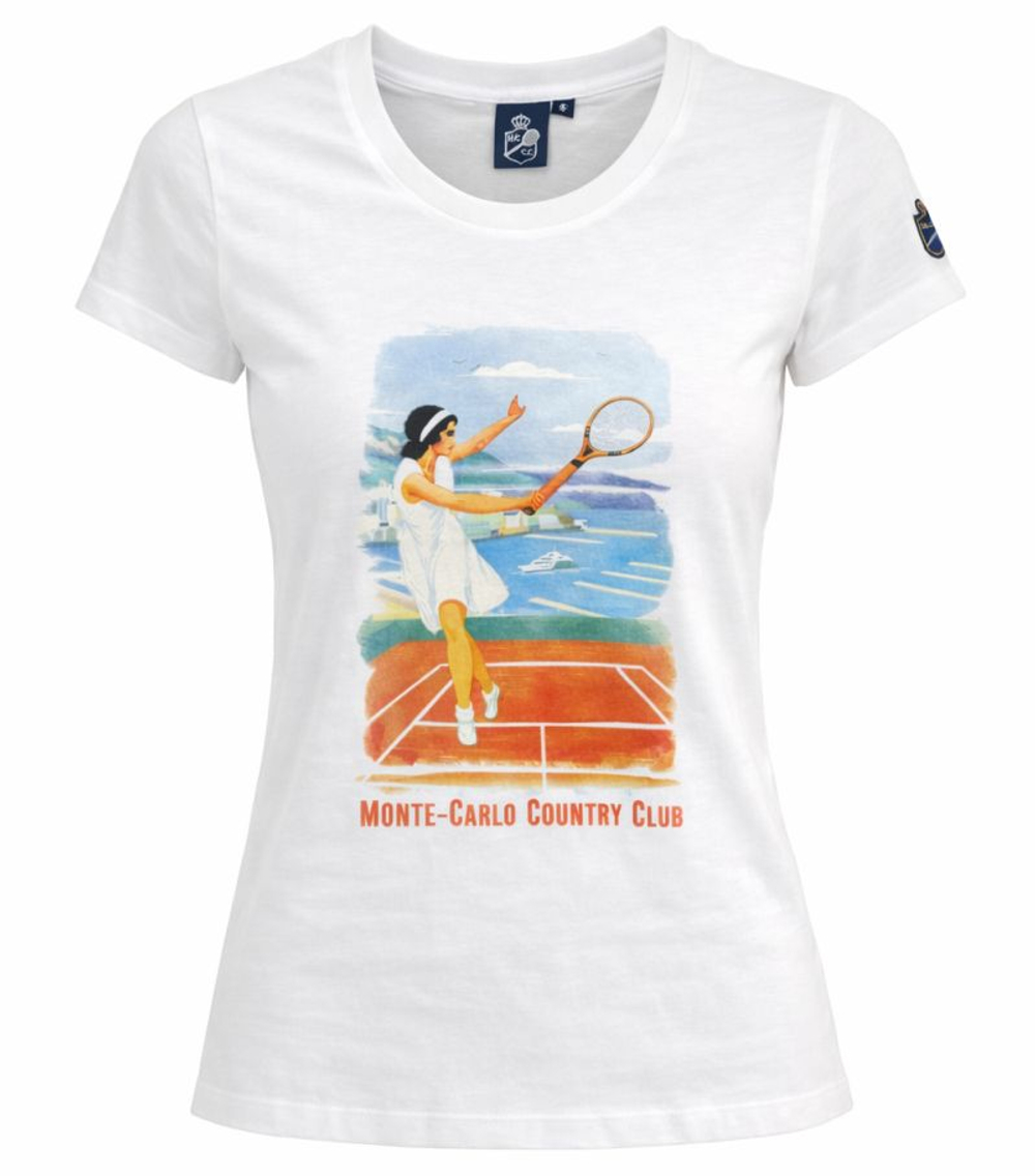 Женская футболка Monte-Carlo Country Club MCCC Affiche Print - milk