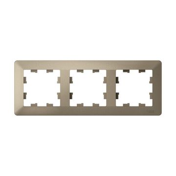 Рамка 3-м AtlasDesign Air шампань/дым. черн. SE ATN220503