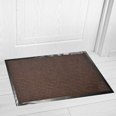 Коврик 50*80см влаговпитывающий ребристый, коричневый